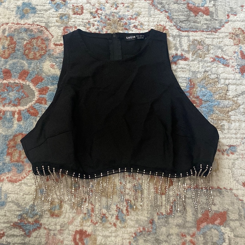 SHEIN rhinestone top